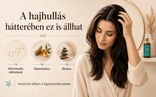 Hajhullás hátterében álló okok: hormonális változások, vitaminhiány, stressz és  fejbőr-egyensúly
